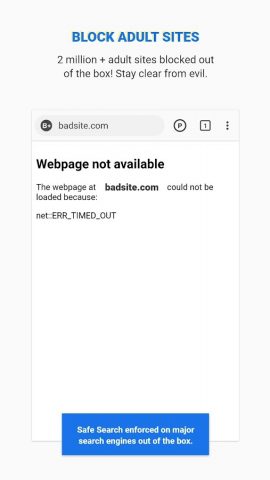 Purity: Safe Browser для Android — скриншот 1