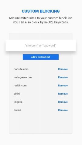 Purity: Safe Browser для Android — скриншот 3