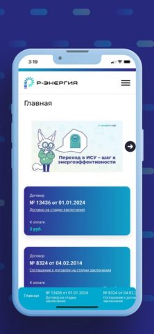 Р-Энергия Бизнес для iOS — скриншот 1