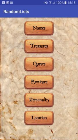 Random Lists для Android — скриншот 1