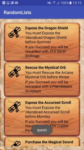 Random Lists для Android — скриншот 3