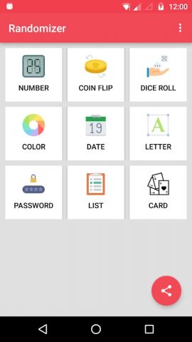 Randomizer для Android — скриншот 2