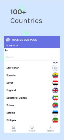 Receive SMS Plus для iOS — скриншот 3