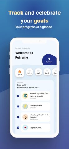 Reframe: Drink Less & Thrive для iOS — скриншот 5