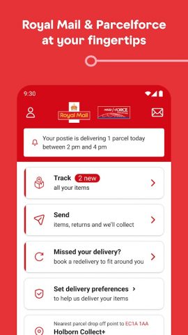 Royal Mail для Android — скриншот 1