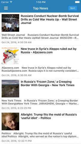 Russia News Today Free — Latest Breaking Updates для iOS — скриншот 1