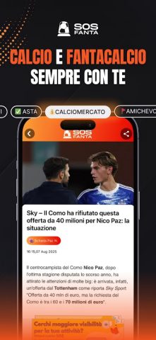 SOS Fanta — Fantacalcio для Android — скриншот 2