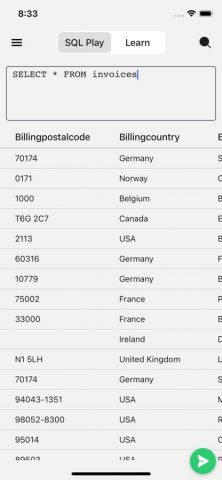 SQL Play — Learn SQL для iOS — скриншот 1