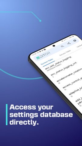 SetEdit: Редактор настроек для Android — скриншот 1