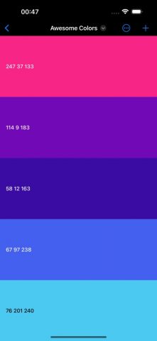 Simple Color Palette для iOS — скриншот 1