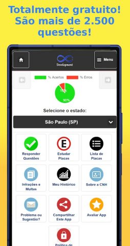 Simulado para CNH/DETRAN 2026 для Android — скриншот 1