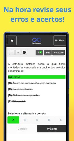 Simulado para CNH/DETRAN 2026 для Android — скриншот 3