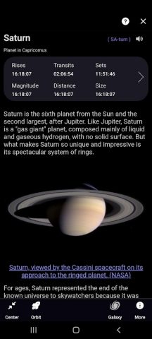 SkySafari 7 Plus для Android — скриншот 3