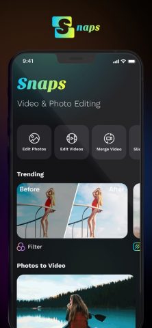 Snaps — Video & Photo Editor для iOS — скриншот 1