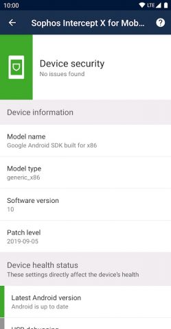 Sophos Intercept X for Mobile — скриншот 2