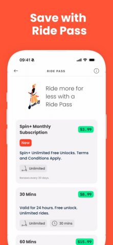 Spin — Electric Scooters для iOS — скриншот 2