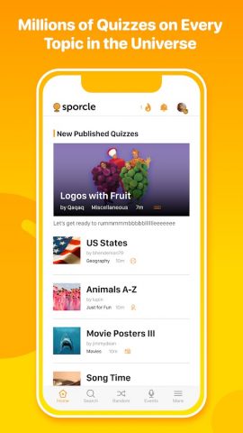 Sporcle : Play Trivia Quizzes для Android — скриншот 1
