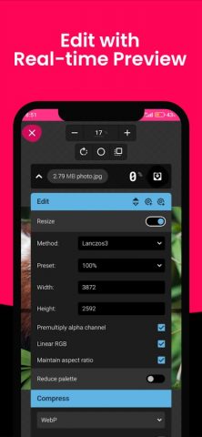 Squoosh App — Compress Image для Android — скриншот 3