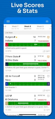 Superfan: College Football для Android — скриншот 2