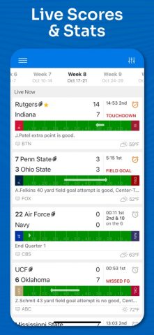 Superfan: College Football для iOS — скриншот 2