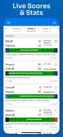Superfan Sports: NFL Football для iOS — скриншот 2