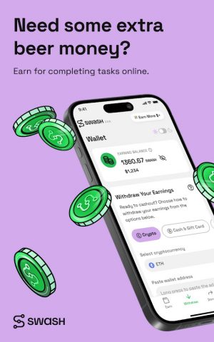 Swash — Earn from Data & Tasks для Android — скриншот 1