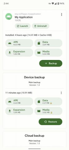 Swift Backup для Android — скриншот 3