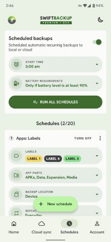 Swift Backup для Android — скриншот 5