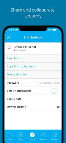 Sync — Secure cloud storage для iOS — скриншот 2