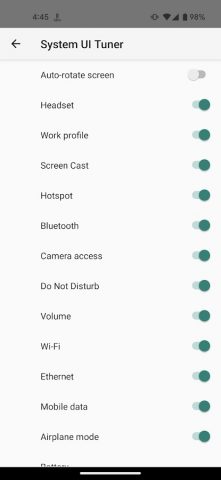 System UI Tuner для Android — скриншот 3