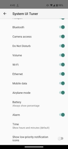 System UI Tuner для Android — скриншот 4