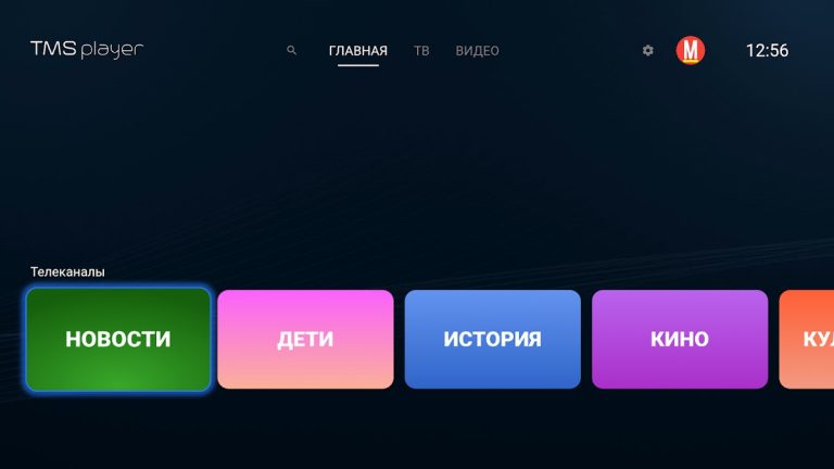 TMS player для ТВ для Android — скриншот 1