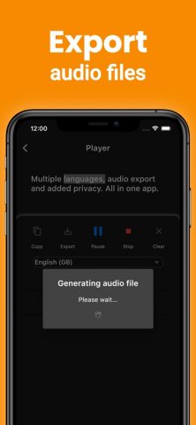 TTS: Text to Speech для iOS — скриншот 2