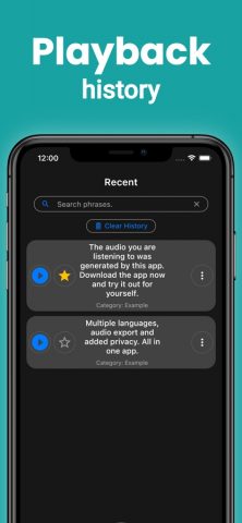 TTS: Text to Speech для iOS — скриншот 3