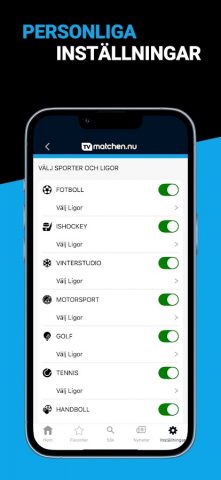 TVmatchen.nu — sport på TV для Android — скриншот 4