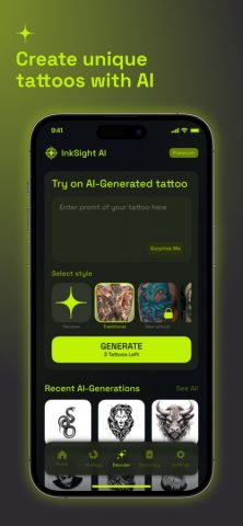 Tattoo Design Maker Inksight для iOS — скриншот 1
