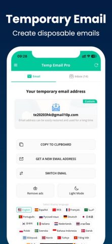 Temp Mail Pro — Multiple Email для iOS — скриншот 1