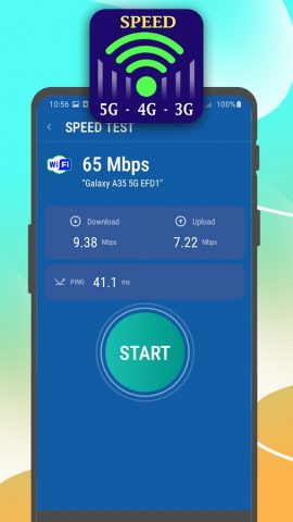 Тест интернет-спидометра Wi-Fi для Android — скриншот 2