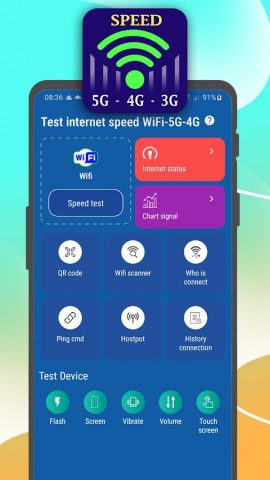 Тест интернет-спидометра Wi-Fi для Android — скриншот 4