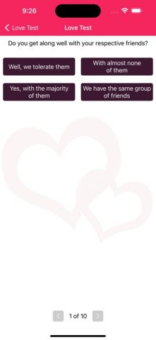 Тест любви для iOS — скриншот 2