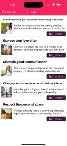 Тест любви для iOS — скриншот 5
