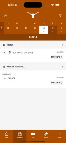 Texas Longhorns для iOS — скриншот 2