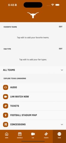 Texas Longhorns для iOS — скриншот 5
