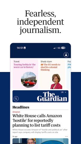 The Guardian — UK & World News для Android — скриншот 1