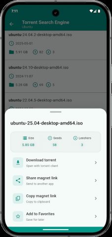 Torrent Search Engine для Android — скриншот 3