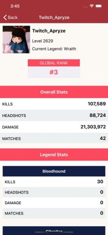 Tracker for Apex Legends для iOS — скриншот 2