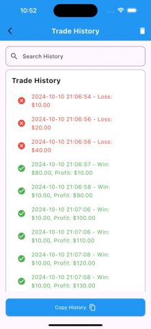 Trading Martingale Calculator для iOS — скриншот 2