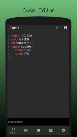 Turtle Graphics для Android — скриншот 1