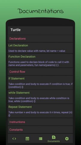Turtle Graphics для Android — скриншот 5