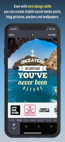 Typorama: Text on Photo Editor для iOS — скриншот 3